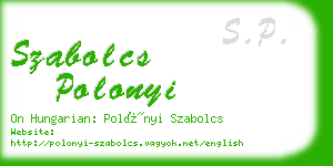 szabolcs polonyi business card